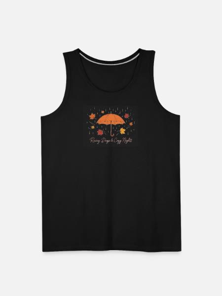 Rainy Days Cozy Nights Umbrella - Men's Premium Tank - black