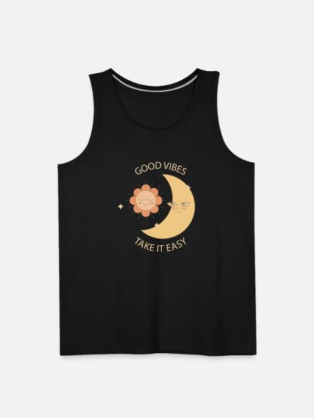 Take it easy summer - Men's Premium Tank - black