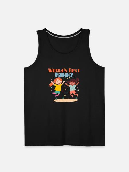 Worlds Best Nanny - Men's Premium Tank - black
