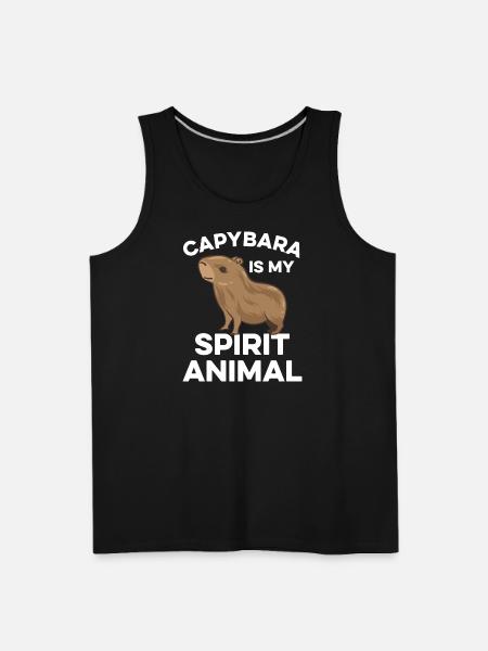 Capybara zoo animal design - Men's Premium Tank - black