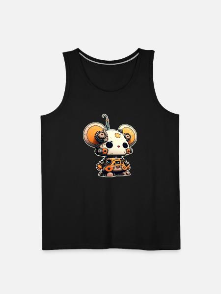 Mouse Robot - Men's Premium Tank - black