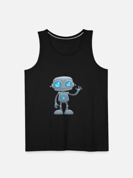 Waving Robot - Men's Premium Tank - black
