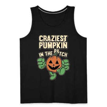Craziest Pumpkin In The Patch - Halloween Pumpkin - Men's Premium Tank - black - Front