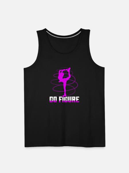 Go Figure Skater Ice Skating - Men's Premium Tank - black
