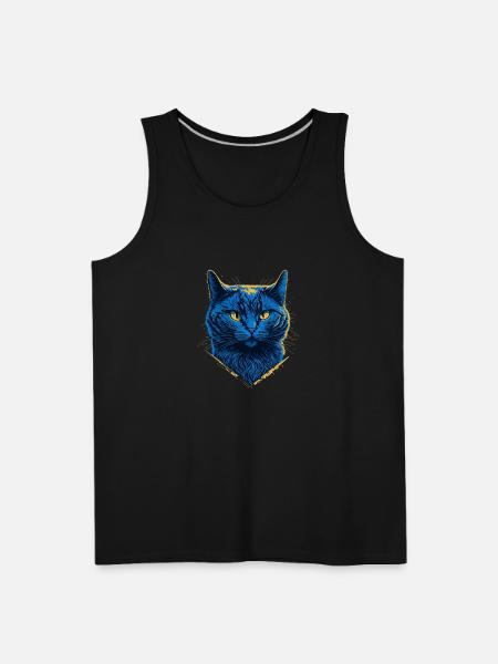 British Blue cat - Men's Premium Tank - black