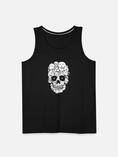 SKULL PUPPY DOG PET - Men's Premium Tank - black