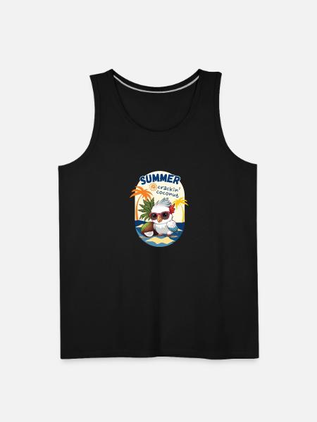 cockatoo and coconut - Men's Premium Tank - black