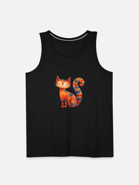 Funny Cat - Men's Premium Tank - black