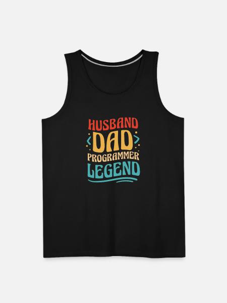 Husband dad programmer - Men's Premium Tank - black