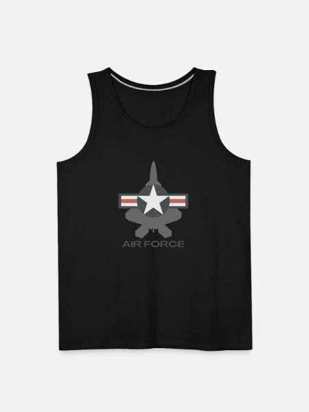 F-22 Raptor Patriotic Roundel - Men's Premium Tank - black