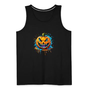 Scary Pumpkin - Men's Premium Tank - black - Front