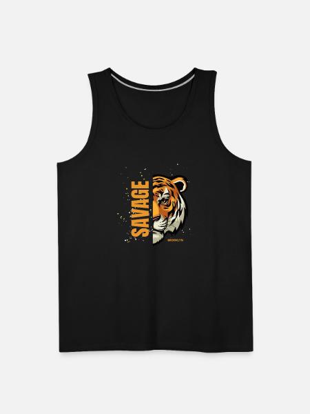 tiger - Men's Premium Tank - black