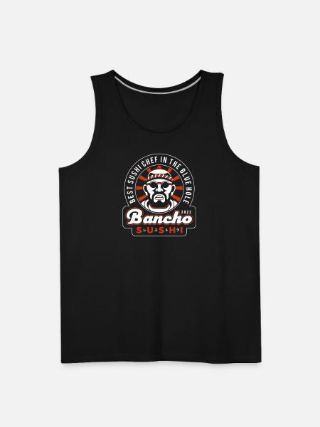 Sushi Chef Badge Sunburst - Men's Premium Tank - black