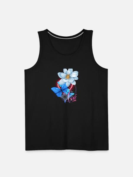 Love. Flowers, rose - Men's Premium Tank - black