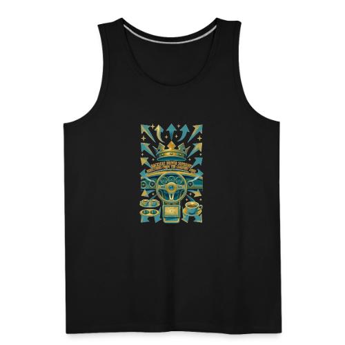 Backseat Driver T Shirt, Funny Dad Gift - Men's Premium Tank