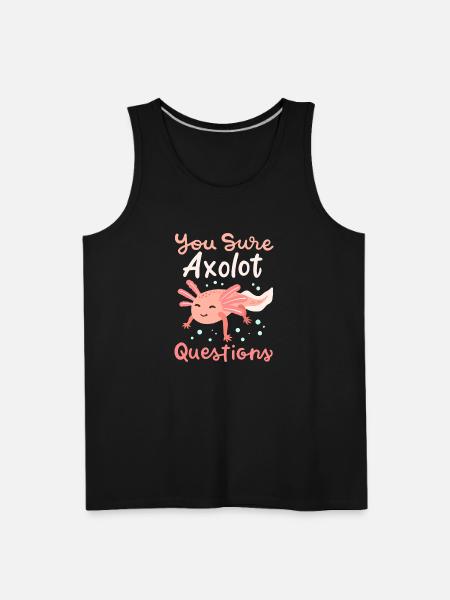 Axolotl Mexican Salamander Kawaii - Men's Premium Tank - black