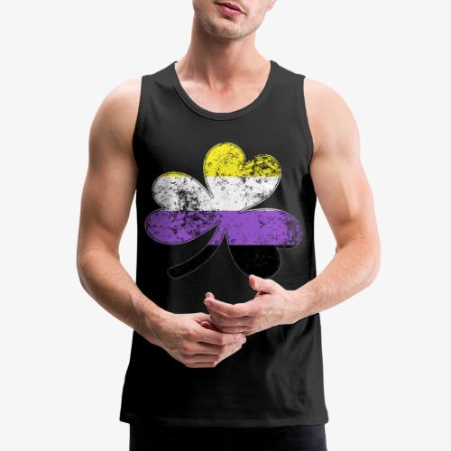 Nonbinary Shamrock Pride Flag - Men's Premium Tank