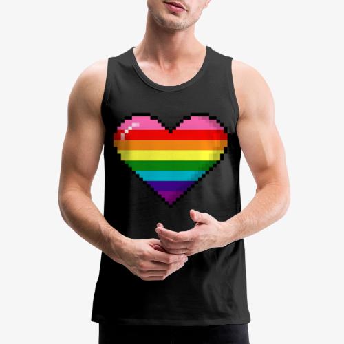 Gilbert Baker Original LGBTQ Gay Rainbow Pride 8- - Men's Premium Tank