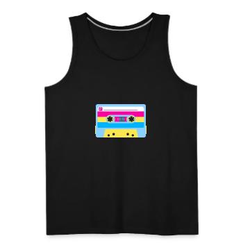 Pan Pride Mixtape - Men's Premium Tank - black - Front