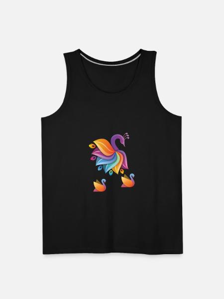 peacock - Men's Premium Tank - black