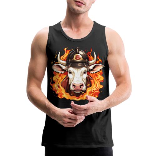 Firefighter cow - Men's Premium Tank