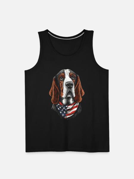 Basset Hound - Men's Premium Tank - black