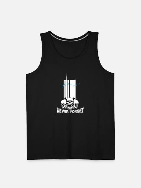 911 Never forget white - Men's Premium Tank - black