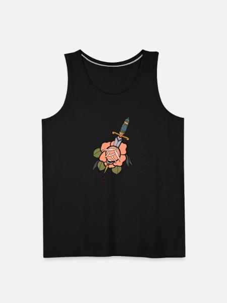 Rose Dagger - Men's Premium Tank - black