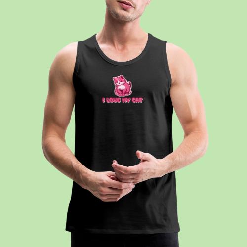 I love my cat - Men's Premium Tank