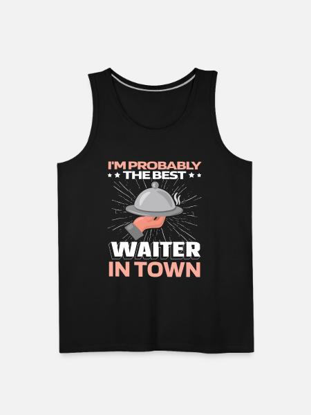 Waiter Waitress Funny - Men's Premium Tank - black