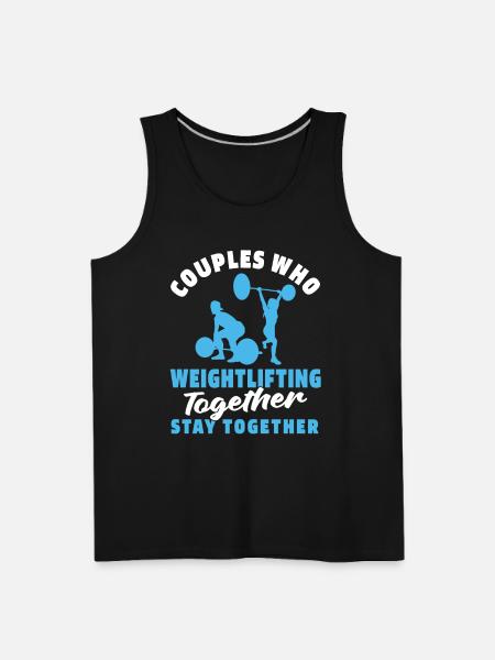 Weightlifting Weightlifter Couple - Men's Premium Tank - black