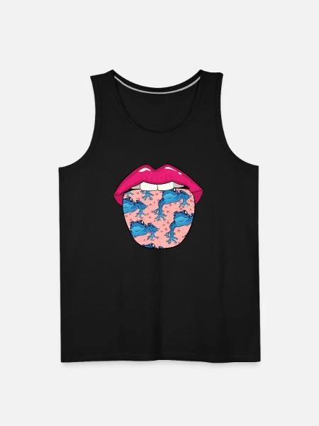 Poison Frog Lips - Men's Premium Tank - black