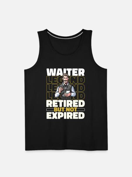 Waiter Waitress Retired - Men's Premium Tank - black