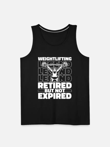 Weightlifting Weightlifter Retired - Men's Premium Tank - black