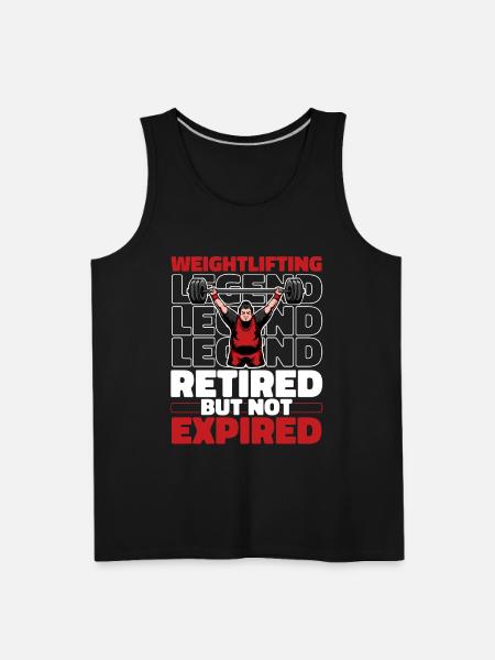 Weightlifting Weightlifter Retired - Men's Premium Tank - black