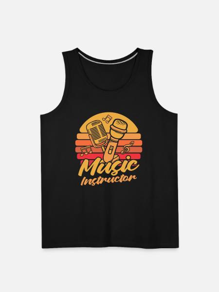 Music Teacher Microphone - Men's Premium Tank - black