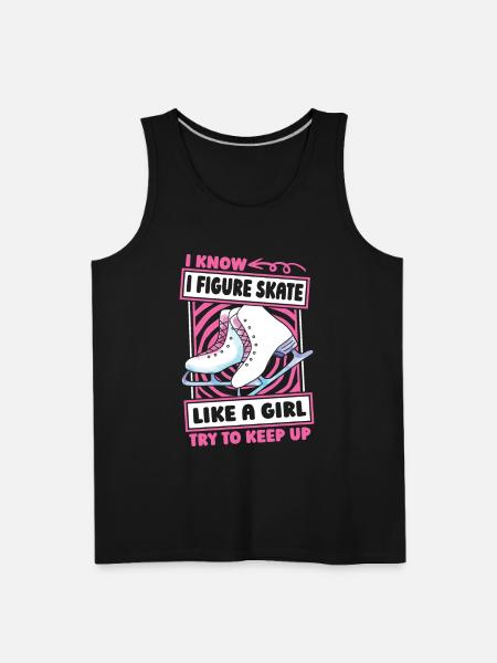 Figure Skating Funny - Men's Premium Tank - black