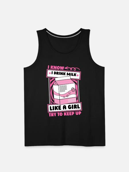 Milk Girl - Men's Premium Tank - black