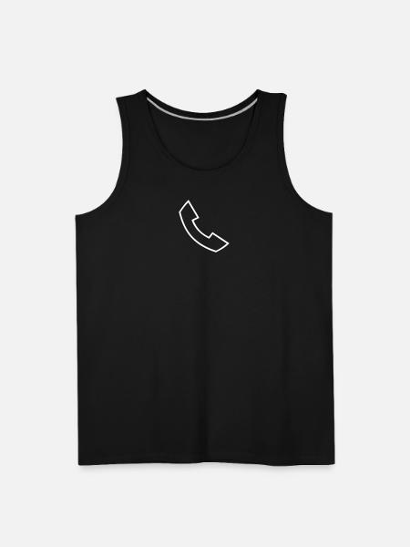 Basic Phone Icon - Men's Premium Tank - black