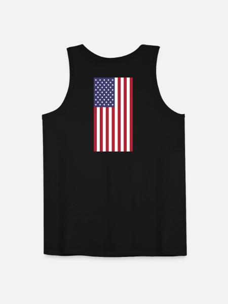 USA Flag, vertical - Men's Premium Tank - black