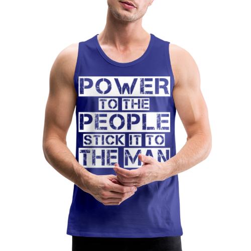 People Power | White - Men's Premium Tank