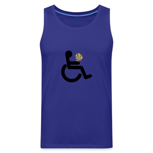 Wheelchair user with flowers, wheelchair love - Men's Premium Tank