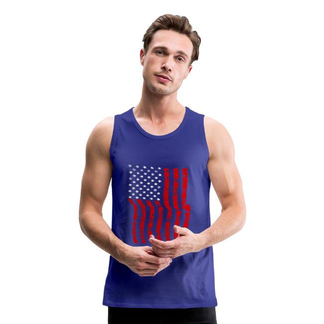 Vintage Waving USA Flag Patriotic T-Shirts Design