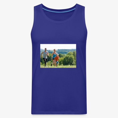 Happy United Family Running In The Meadow - Men's Premium Tank