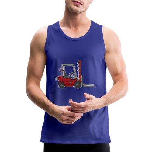 Red Fork-lift truck, stacker truck - Men's Premium Tank