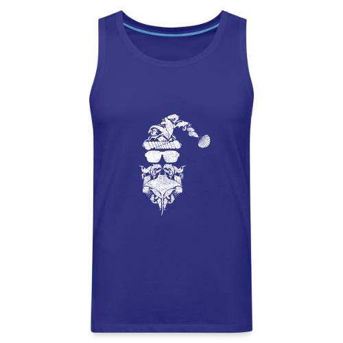 Coastal Christmas Santa White - Men's Premium Tank