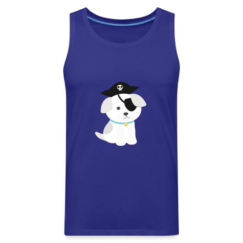 Dog with a pirate eye patch doing Vision Therapy! - Men's Premium Tank