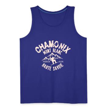 Chamonix Mt Blanc French Alps - Men's Premium Tank - royal blue - Front
