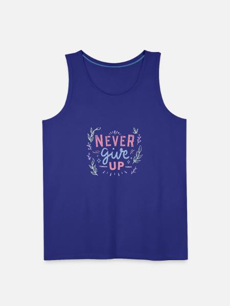 Naver give up - Men's Premium Tank - royal blue