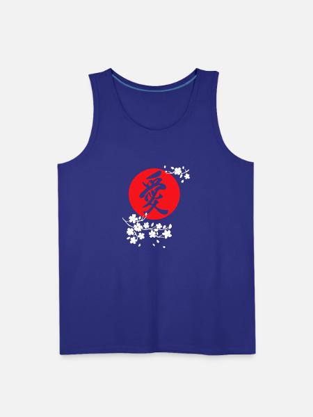 Cherry Blossom Flower - Men's Premium Tank - royal blue